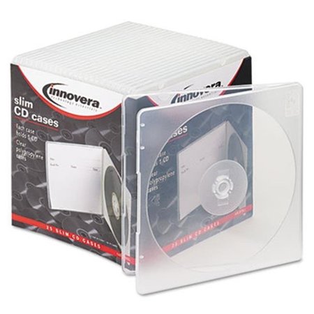 INNOVERA Innovera 81900 Slim CD Case; Clear; 25-Pack 81900